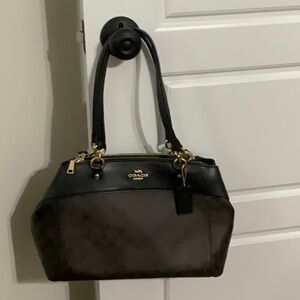 Coach Black and Brown Shoulder Bag